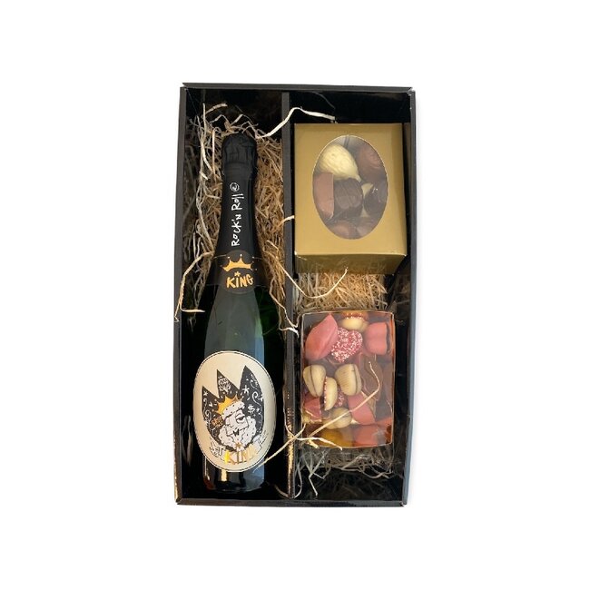 Rock 'n Rolle Valentijnspakket King 75CL met Chocolade