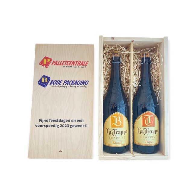 Gepersonaliseerde kist met 2 Bieren