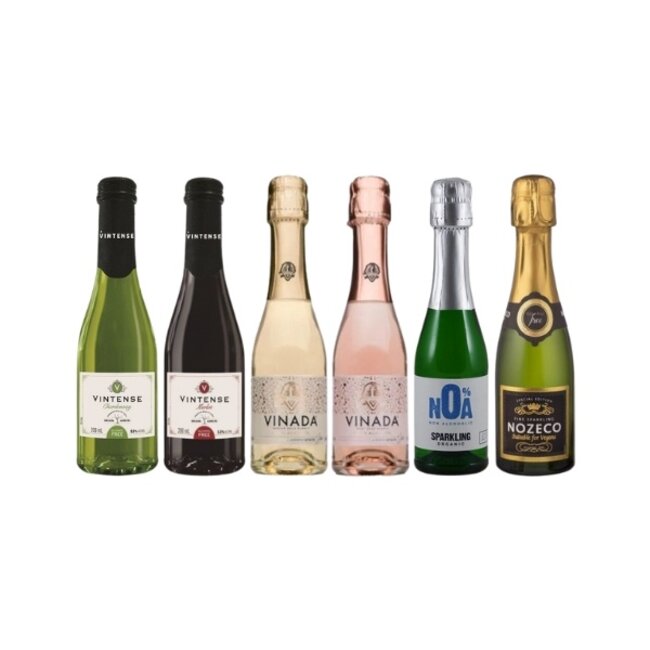 Alcoholvrije variërende wijn proefpakket 6 x 20CL