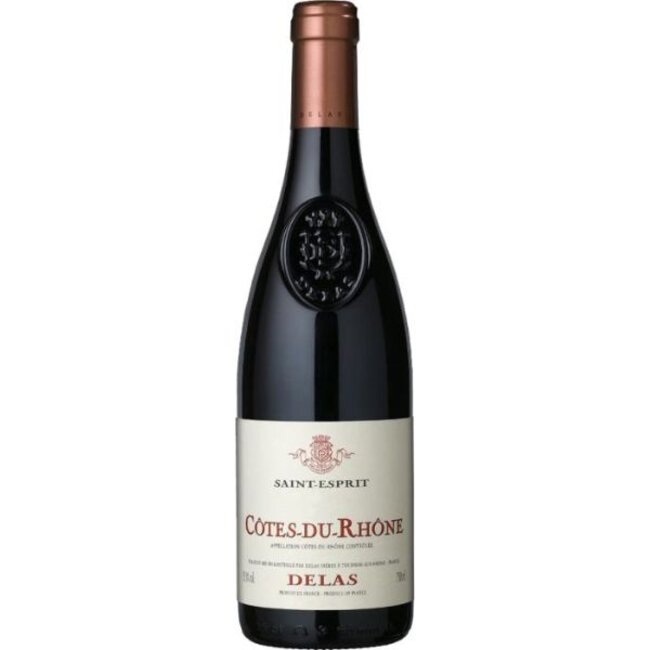 Delas frères Côtes-du-Rhône 'Saint Esprit' Rouge AOC 2021 (Krachtig box 4)