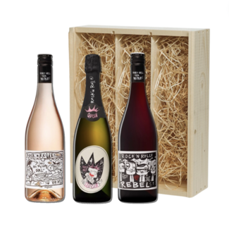 Rock 'n Rolle Rood en Rosé Wijn Cadeaupakket 3 x 75CL