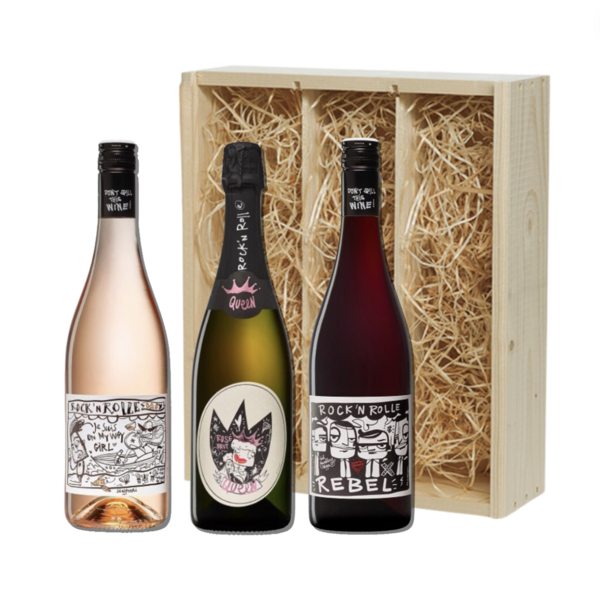 Rock 'n Rolle Rood en Rosé Wijn Cadeaupakket 3 x 75CL