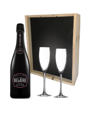 Luc Belaire Rosé Rare Geschenkkist + 2 flutes