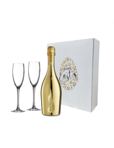 Bottega Gold met 2 flutes Paasgeschenkdoos