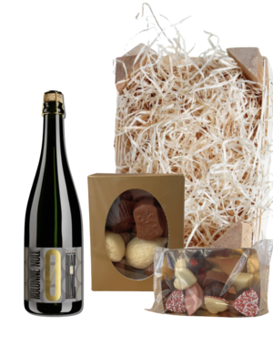 Kolonne Null alcoholvrij Valentijnspakket sparkling White 37,5CL met Chocolade