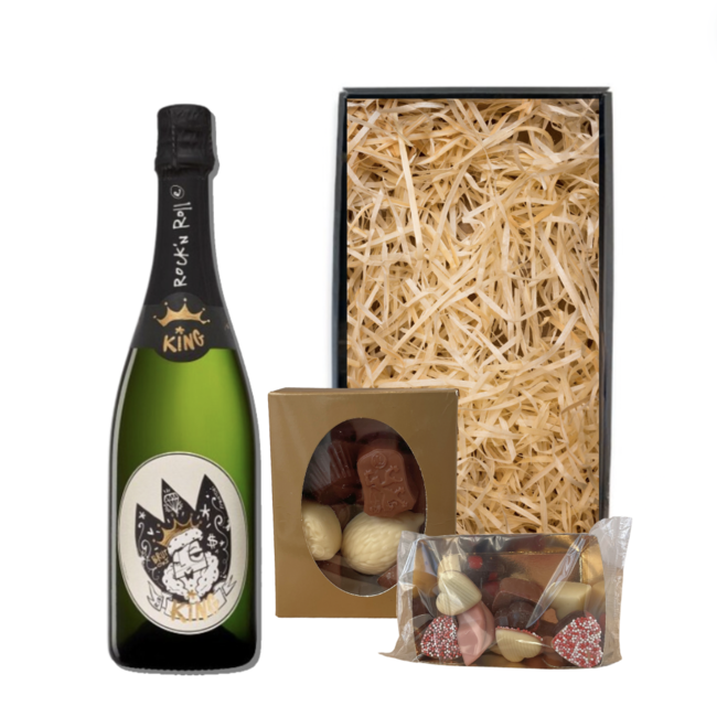 Rock 'n Rolle Valentijnspakket King 75CL met Chocolade