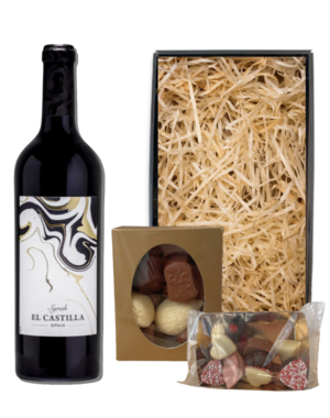 El Castilla Valentijnspakket Rood 75CL met Chocolade