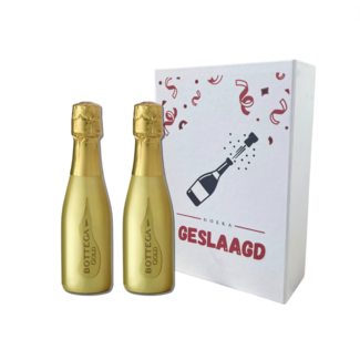 Bottega Geslaagd doos met 2 Prosecco Gold / Rosé 20CL
