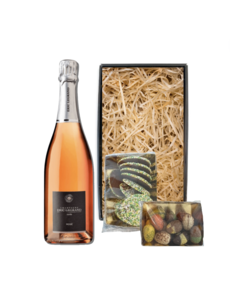 Eric Legrand Paaspakket Champagne Rosé 75cl met Luxe Paaschocolade  & Paasflikken