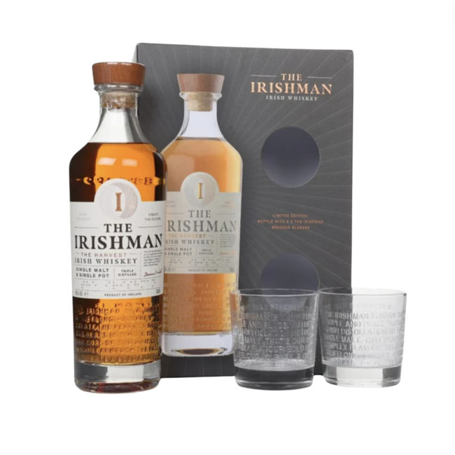 The Irishman Harvest giftset met 2 glazen