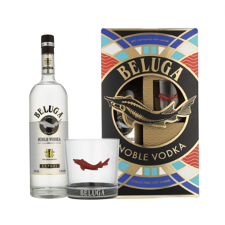 Beluga Noble Russian Vodka 70CL met glas Beluga Noble Russian Vodka 70CL met glas