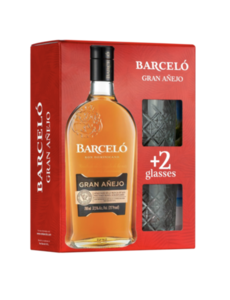 Barcelo Gran Anejo met 2 glazen