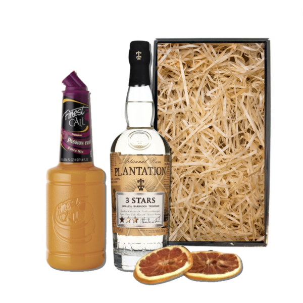 Drankcadeau Passion fruit cocktailpakket met Plantation rum