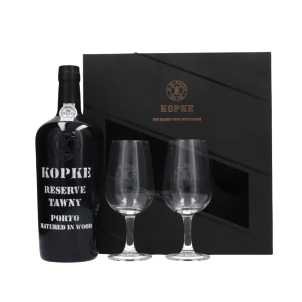 Kopke Reserve Tawny Giftbox met 2 glazen