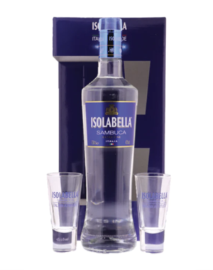 Isolabella Sambuca 70cl met 2 glaasjes