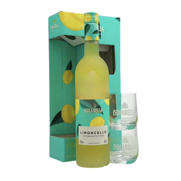 Isolabella Limoncello 70cl + 2 Glasses