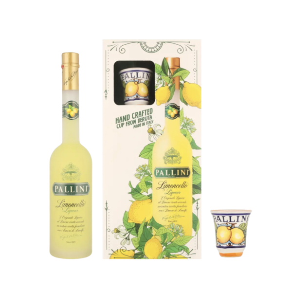 Pallini Limoncello 50cl + Glas + GB