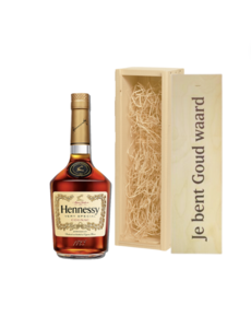  Gepersonaliseerde  kist met Hennessy Cognac