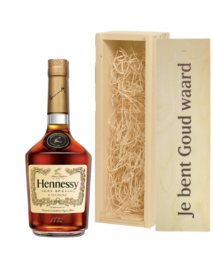  Gepersonaliseerde  kist met Hennessy Cognac