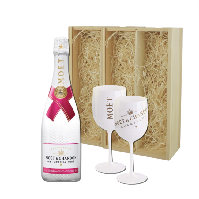 Moët & Chandon Ice Rosé Gift + 2 Ice Glazen