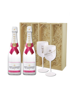 Moët & Chandon Ice Rosé in Geschenkkist 2x 75CL + 2 Glazen