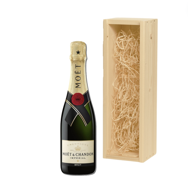 Moët & Chandon Impérial Brut in Houten Kistje 37,5CL
