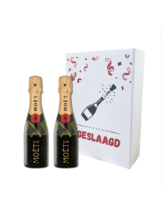 Moët & Chandon Geslaagd doos met 2 Impérial Champagnes Brut / Rosé 20CL