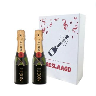 Moët & Chandon Geslaagd doos met 2 Impérial Champagnes Brut / Rosé 20CL