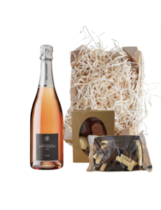 Eric Legrand Champagne Rosé  37,5cl met Luxe Bonbon  & Chocolade