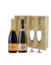 Veuve Clicquot  Geschenkkist met 2 flutes VCP brut & rose