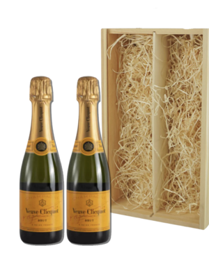 Veuve Clicquot  Geschenkset Houten Kist 2x37,5CL