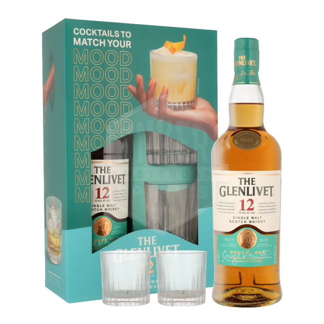 The Glenlivet The Glenlivet 12 Years Double Oak + 2 Glasses