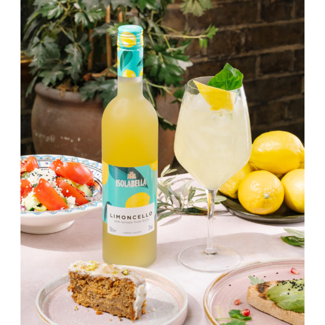 Isolabella Limoncello 70cl + 2 Glasses