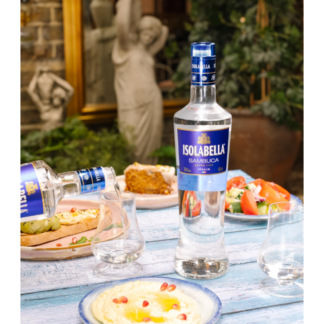 Isolabella Sambuca 70cl met 2 glaasjes
