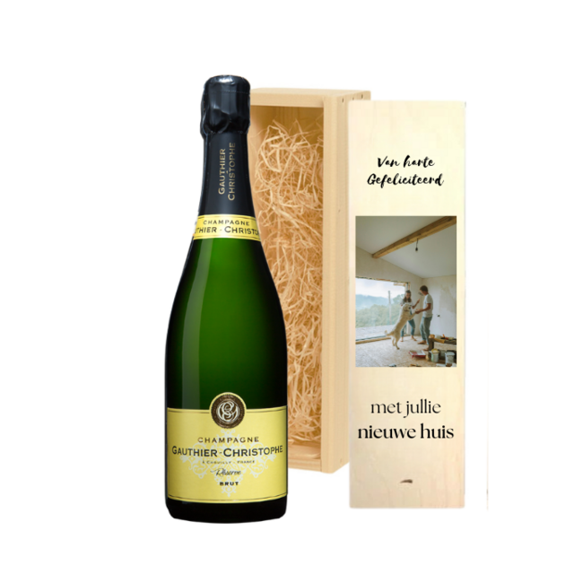 Gepersonaliseerde kist met Champagne