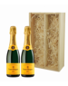 Veuve Clicquot  Geschenkset Houten Kist 2x37,5CL