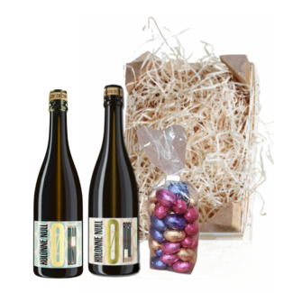 Kolonne Null Alcoholvrij Paaspakket Sparkling White & Rosé 37,5CL met Paaseitjes