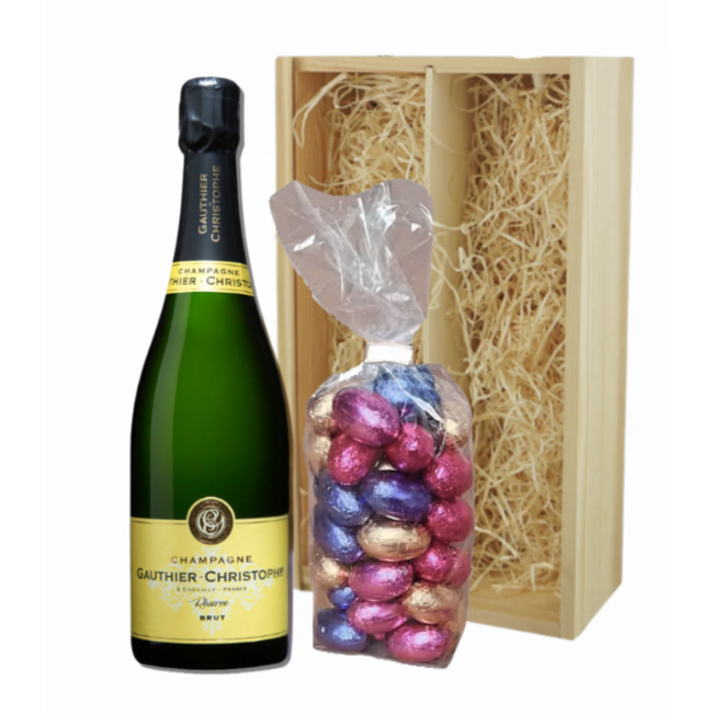 Gauthier-Christophe Paaskist Brut Reserve 75CL met Paaseitjes