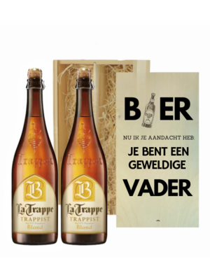  Gepersonaliseerde kist met 2 Bieren voor Vaderdag