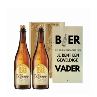 Gepersonaliseerde kist met 2 Bieren voor Vaderdag