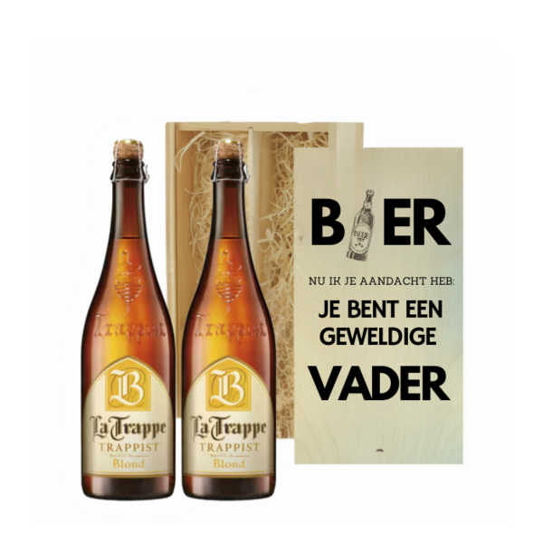 Gepersonaliseerde kist met 2 Bieren voor Vaderdag