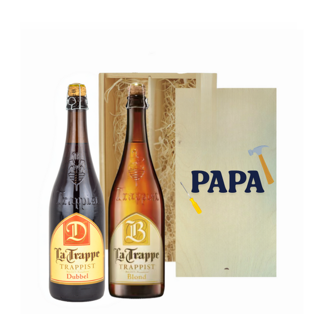 Gepersonaliseerde kist met 2 Bieren voor Vaderdag