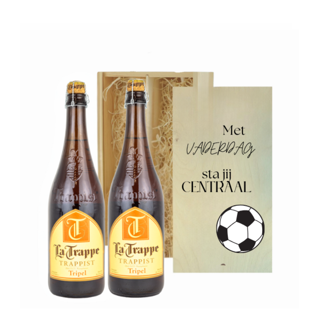 Gepersonaliseerde kist met 2 Bieren voor Vaderdag