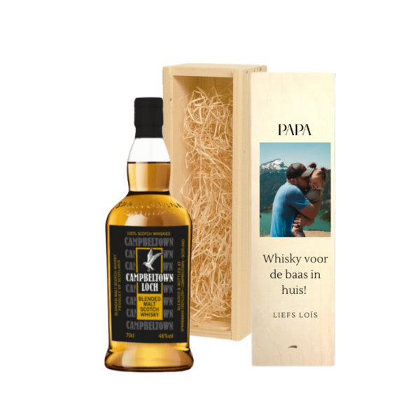 Gepersonaliseerde kist met Springbank - Vaderdag