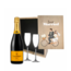 Gepersonaliseerde kist met Champagne en 2 glazen  - Bruiloft