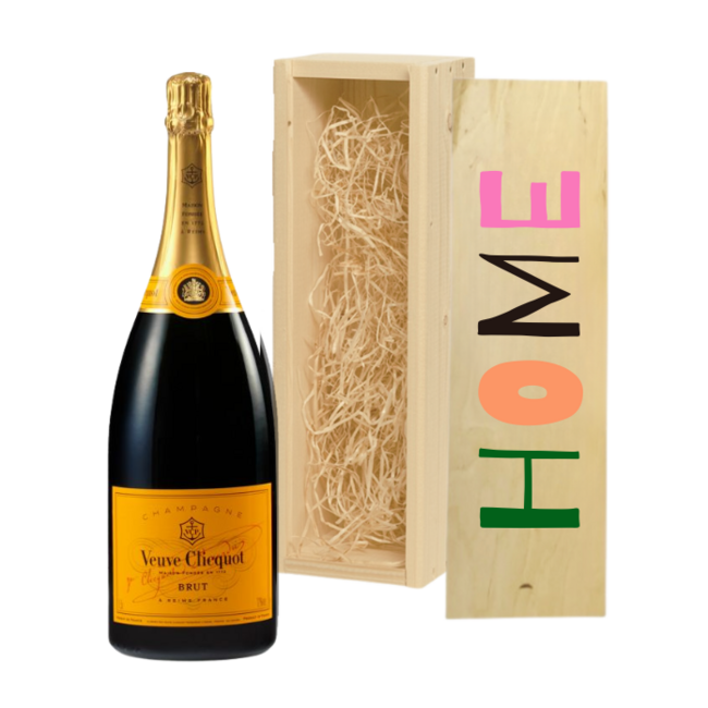 Magnum Champagne in Gegraveerde Kist – Cadeau voor een Nieuw Huis