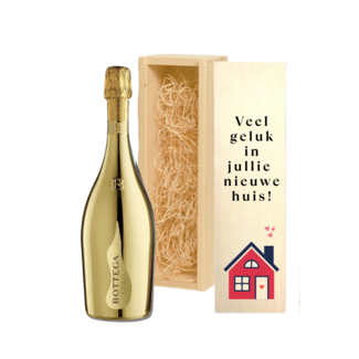 Bottega Cadeau in geschenkkist met 'Nieuwe Woning'-bedrukking
