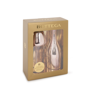 Bottega Rose Gold in Giftbox met Kristal Glas