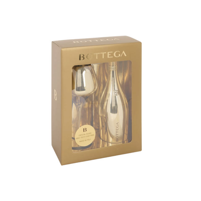 Bottega Gold in Giftbox met Kristal Glas