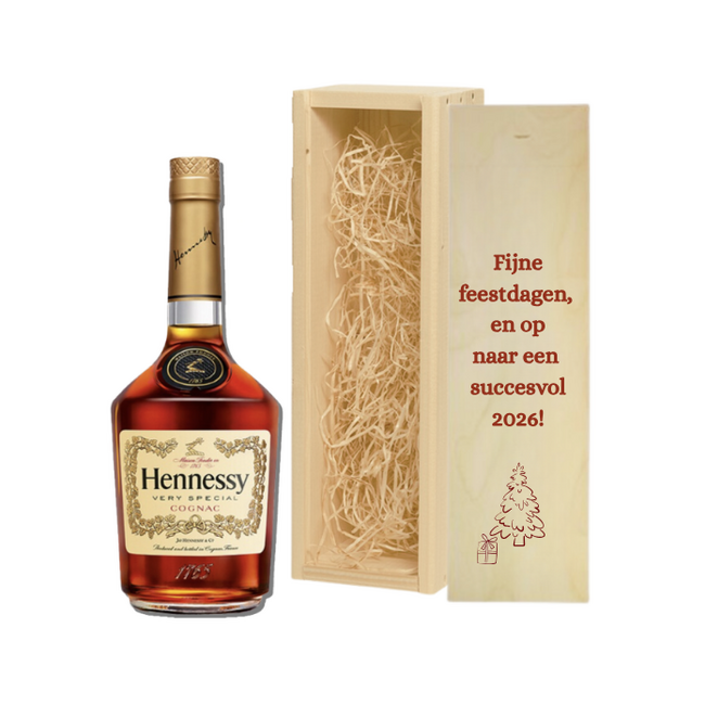 Hennessy Kerstgeschenk in Gepersonaliseerde Kist